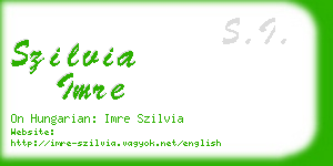 szilvia imre business card